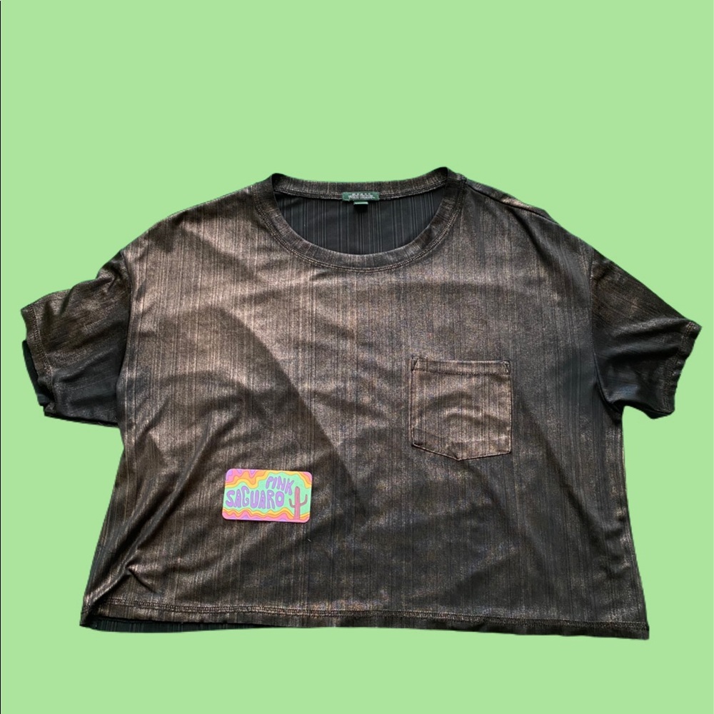 3/$20 Wild Fable Metallic Bronze Crop Top - Picture 6 of 6